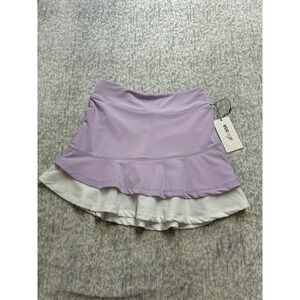 SwingDish Womens Lavender Purple White Layered Golf Skort WS018-21-2 XS NWT